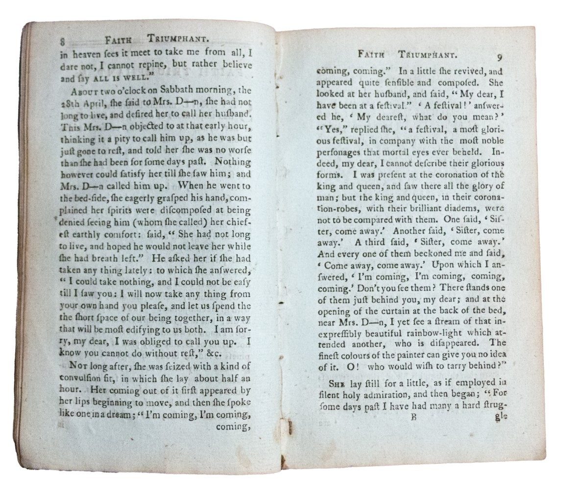Faith triumphant, exemplified in the death of Mrs. T- [i.e. Mrs. Trotter] , who died of a fever 8 days after the birth of her 12th child.