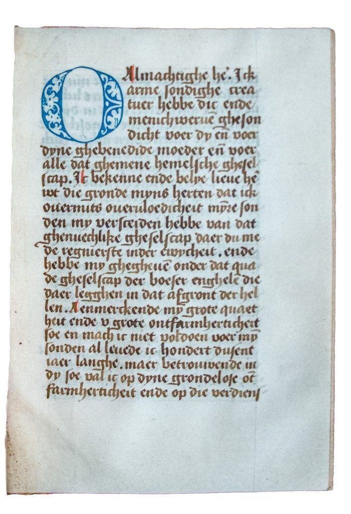Prayerbook, in Middle Dutch, illuminated manuscript on vellum [Low Countries (probably Western Flanders), C15