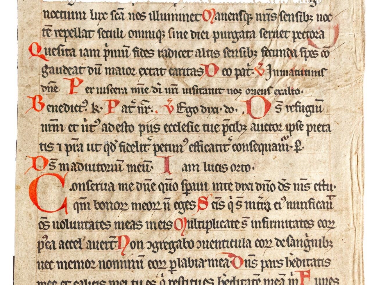 Two leaves from a Ferial Psalter, in Latin, decorated manuscript on vellum [Germany, mid-12th century]