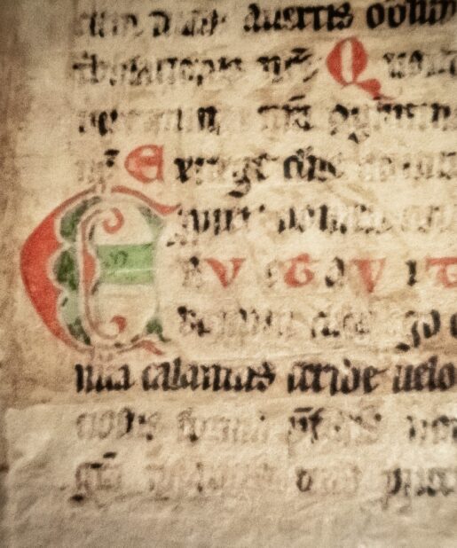 C12th leaf of Psalm 43 very early C13th