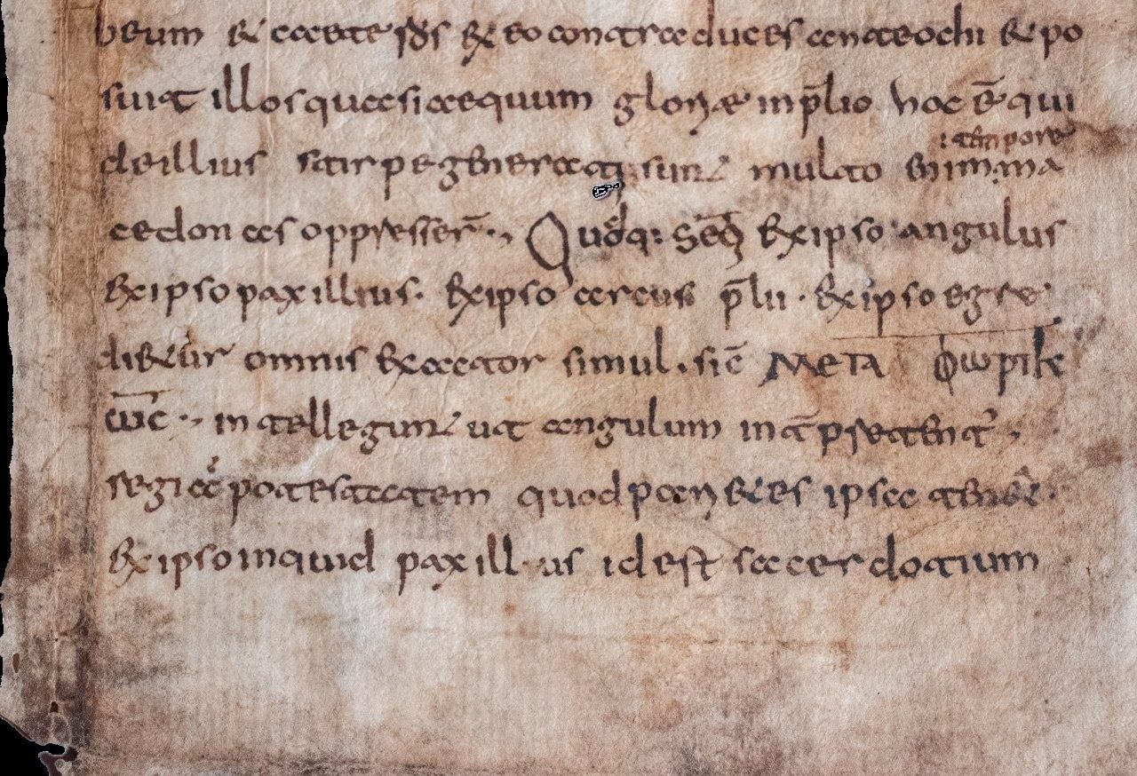 C8th bifolium Jerome on Zechariah, Germany in Latin with a few words in Greek C8th bifolium Jerome on Zechariah, Germany in Latin with a few words in Greek