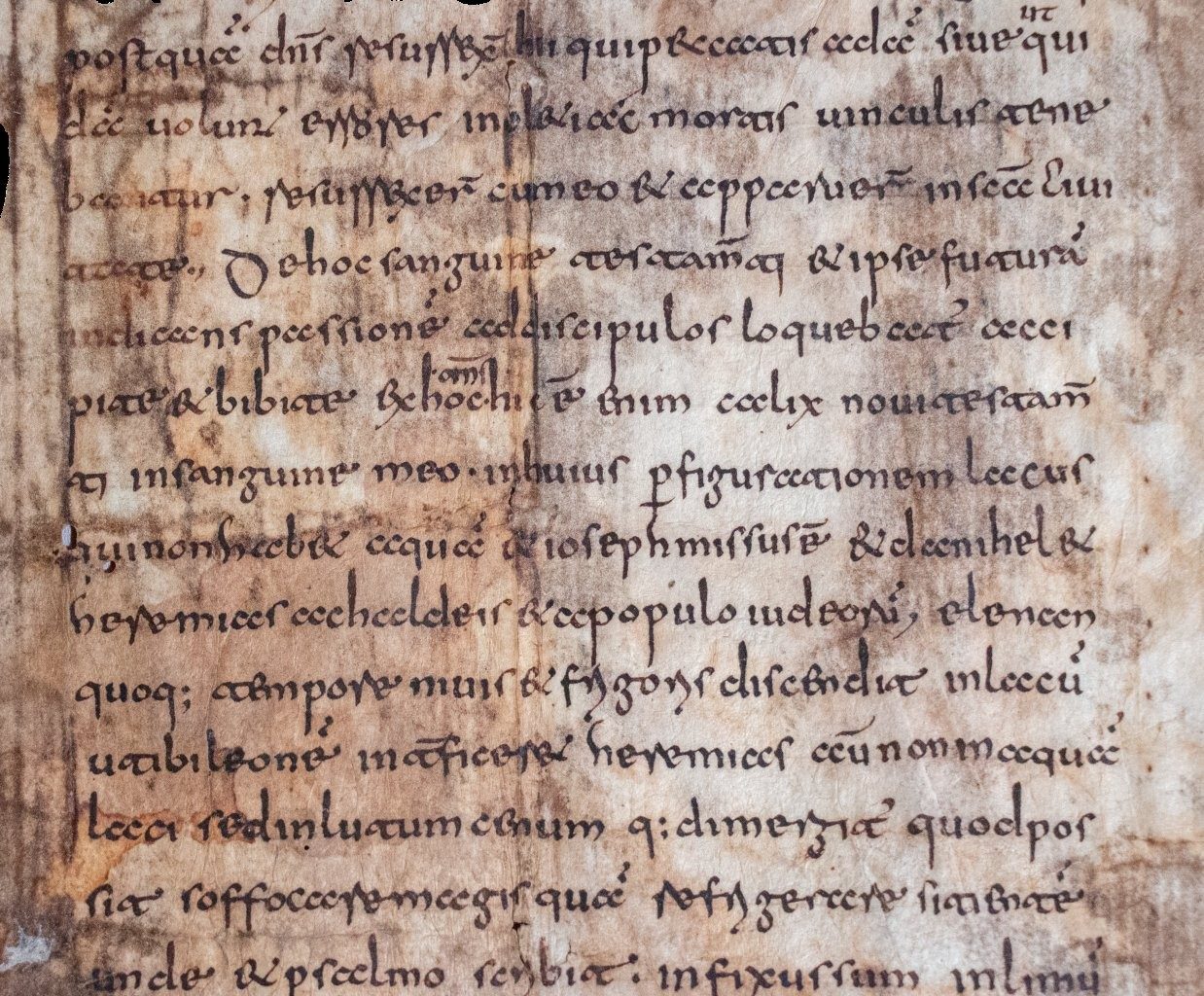 C8th bifolium Jerome on Zechariah, Germany in Latin with a few words in Greek C8th bifolium Jerome on Zechariah, Germany in Latin with a few words in Greek