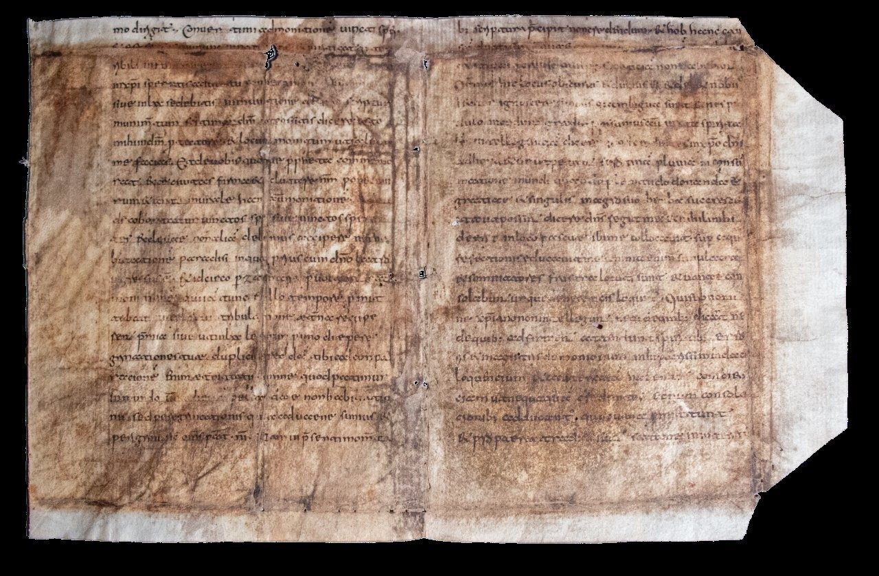 C8th bifolium Jerome on Zechariah, Germany in Latin with a few words in Greek C8th bifolium Jerome on Zechariah, Germany in Latin with a few words in Greek