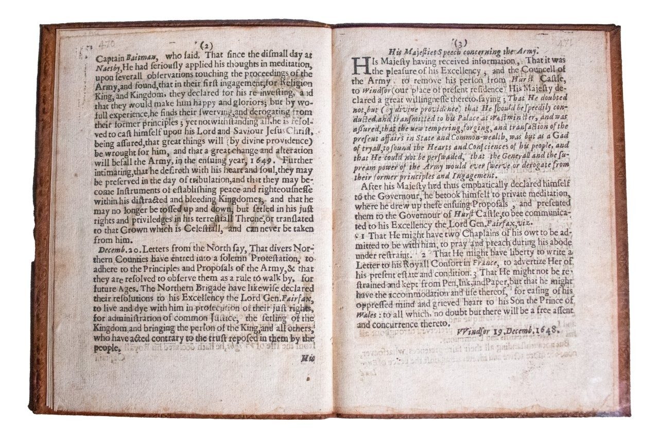 One of the last pamphlets printed in the King’s name. Charles 1st’s ‘Prophecie’, 1648. One of the last pamphlets printed in the King’s name. Charles 1st’s ‘Prophecie’, 1648.