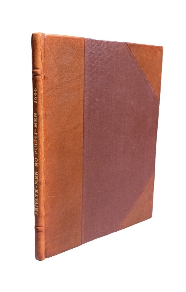 Rare C17th tract against the New England practice of ‘lay preaching’, Giles Workman 1646