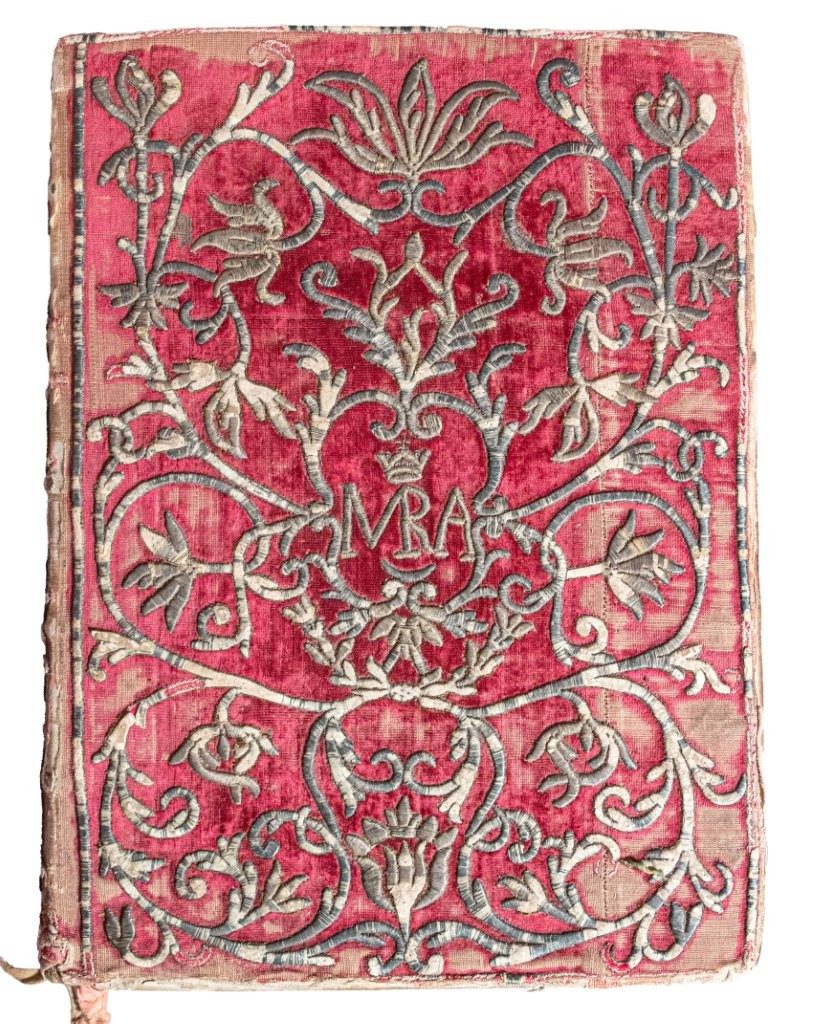 A beautifully bound Benedictine liturgical Missal printed in Venice, 1723 with an original embroidered red velvet ecclesiastical binding with silver thread.