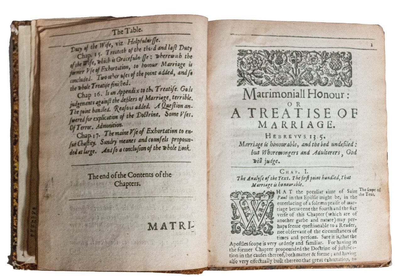 First Edition of a rare Puritan work on marriage and chaste Christian living by Daniel Rogers, 1642
