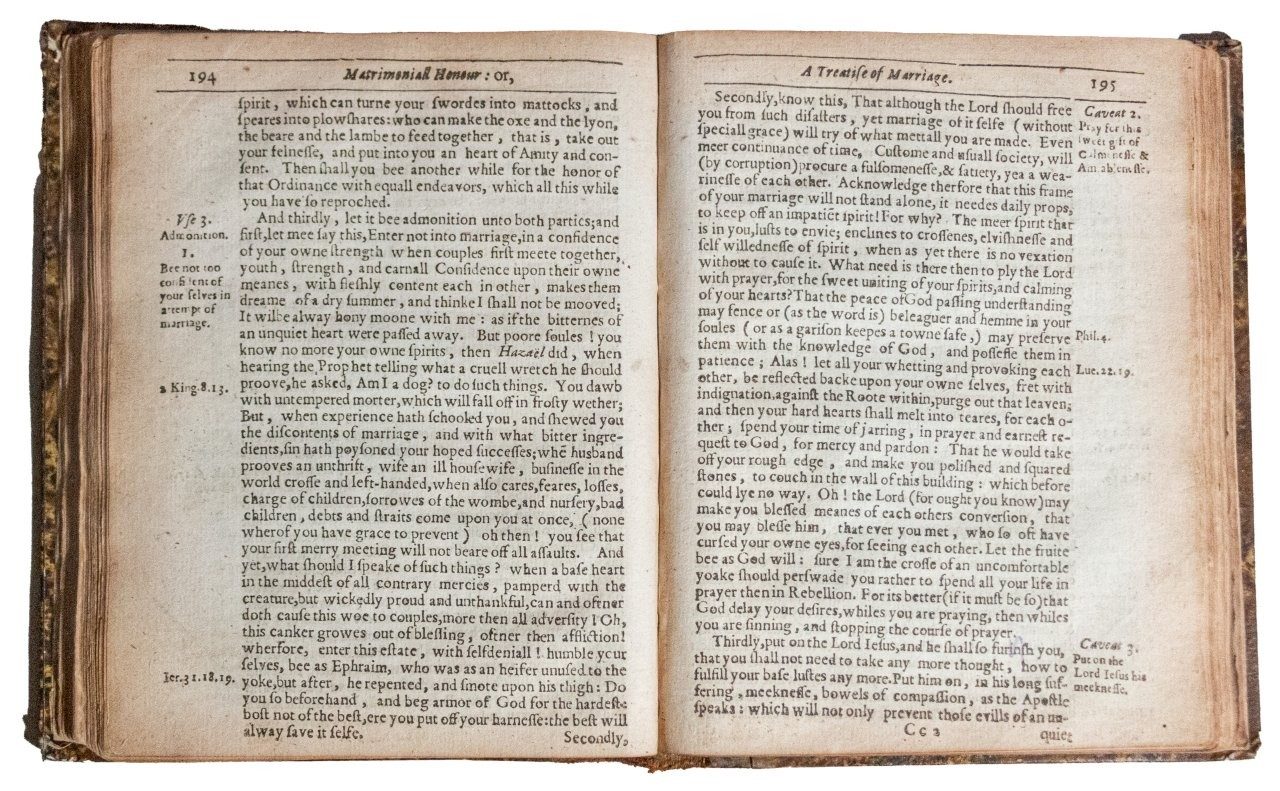 First Edition of a rare Puritan work on marriage and chaste Christian living by Daniel Rogers, 1642