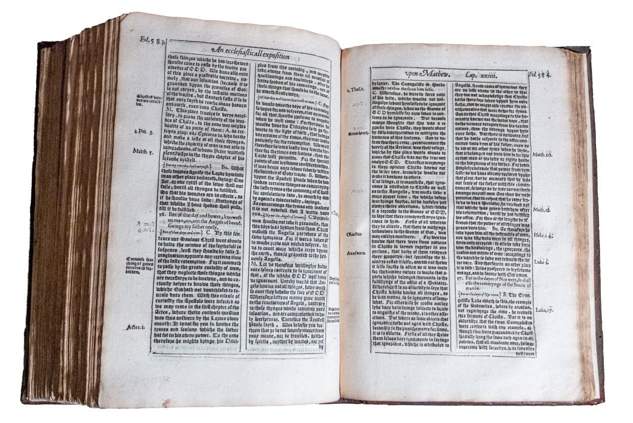 Commentary on Matthew by eminent French Reformer, Marolate, in English, 1570 Commentary on Matthew by eminent French Reformer, Marolate, in English, 1570