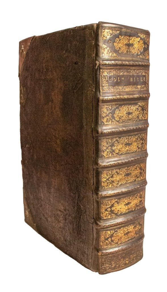 Huge pulpit Geneva Bible, 1583 in original boards and all title pages. Huge pulpit Geneva Bible, 1583 in original boards and all title pages.