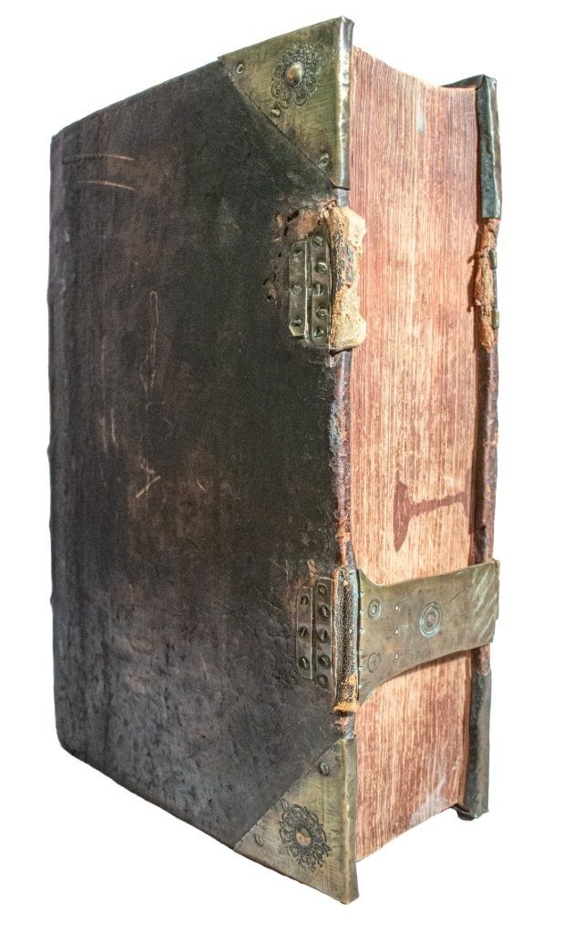 Huge pulpit Geneva Bible, 1583 in original boards and all title pages. Huge pulpit Geneva Bible, 1583 in original boards and all title pages.