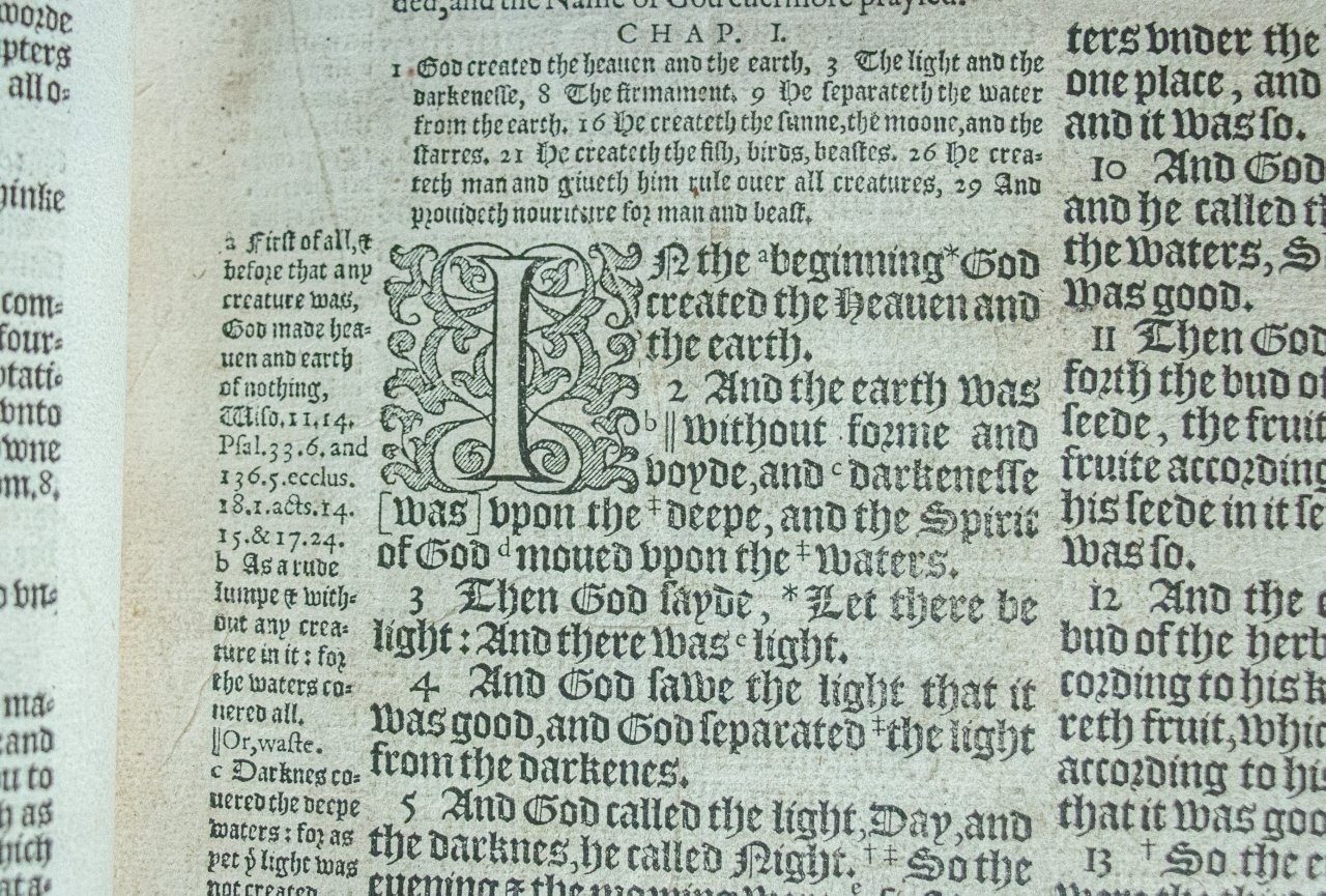 Huge pulpit Geneva Bible, 1583 in original boards and all title pages. Huge pulpit Geneva Bible, 1583 in original boards and all title pages.