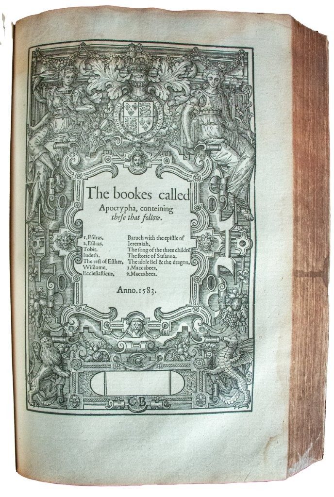 Huge pulpit Geneva Bible, 1583 in original boards and all title pages. Huge pulpit Geneva Bible, 1583 in original boards and all title pages.