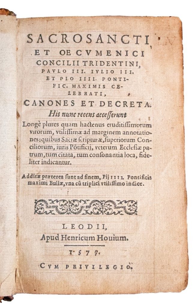 A meticulously decorated Fanfare binding of the Council of Trent possibly by Augustin Duseuil