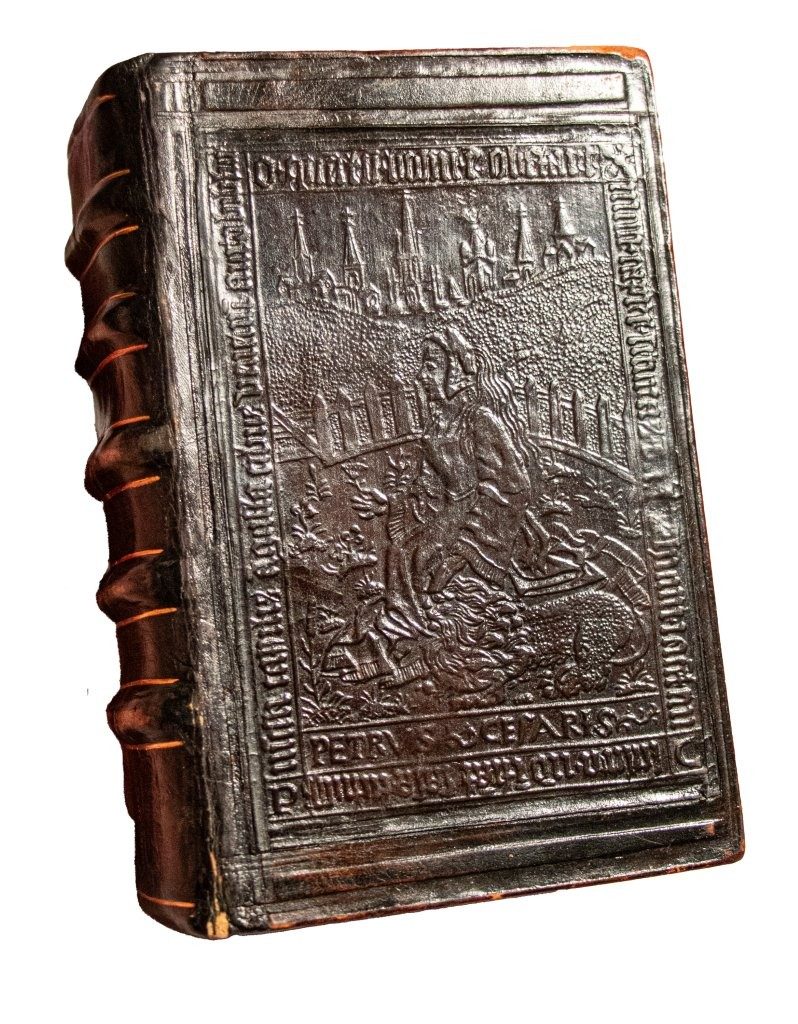 Rare C16th Lyon edition of Rabelais on an exquisite Ghent binding of Pieter de Keysere