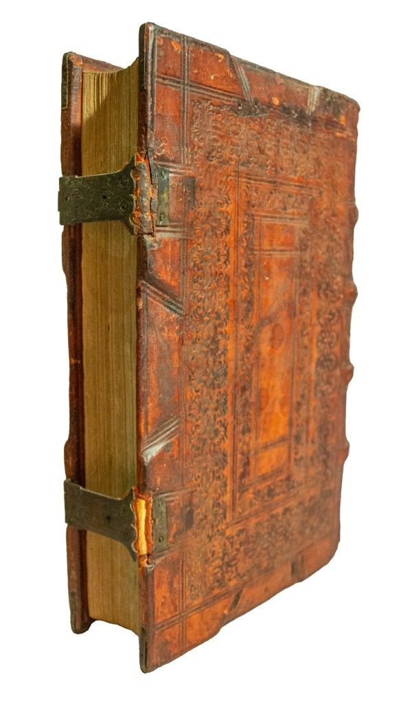 Lovely early blind-stamped German binding (ca. 1480–1530), reused on a later book. Lovely early blind-stamped German binding (ca. 1480–1530), reused on a later book.