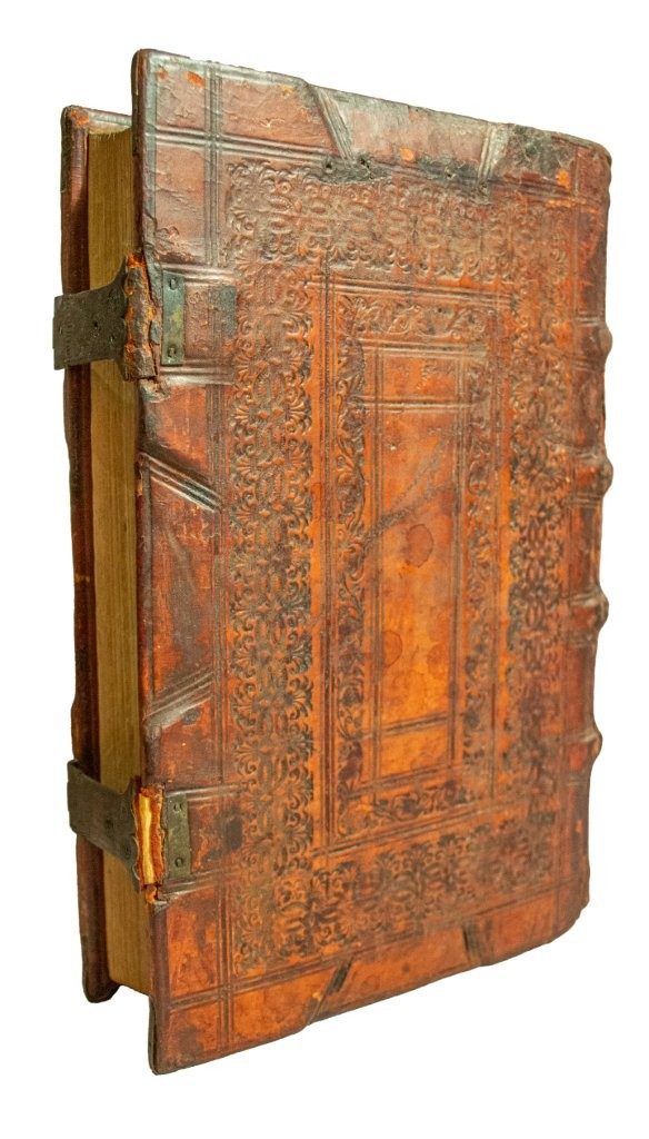Lovely early blind-stamped German binding (ca. 1480–1530), reused on a later book. Lovely early blind-stamped German binding (ca. 1480–1530), reused on a later book.