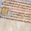 Illuminated ‘Tabula Missarum’ with 13 burnished gold initials, c.1450 Illuminated ‘Tabula Missarum’ with 13 burnished gold initials, c.1450