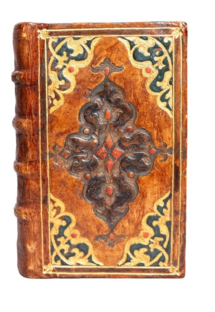 An elegant Italian Renaissance binding in Polychrome Gilt Leather C16th An elegant Italian Renaissance binding in Polychrome Gilt Leather C16th