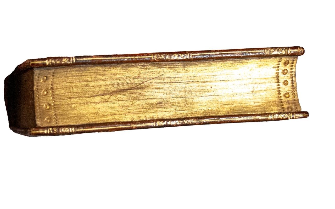 An elegant Italian Renaissance binding in Polychrome Gilt Leather C16th An elegant Italian Renaissance binding in Polychrome Gilt Leather C16th