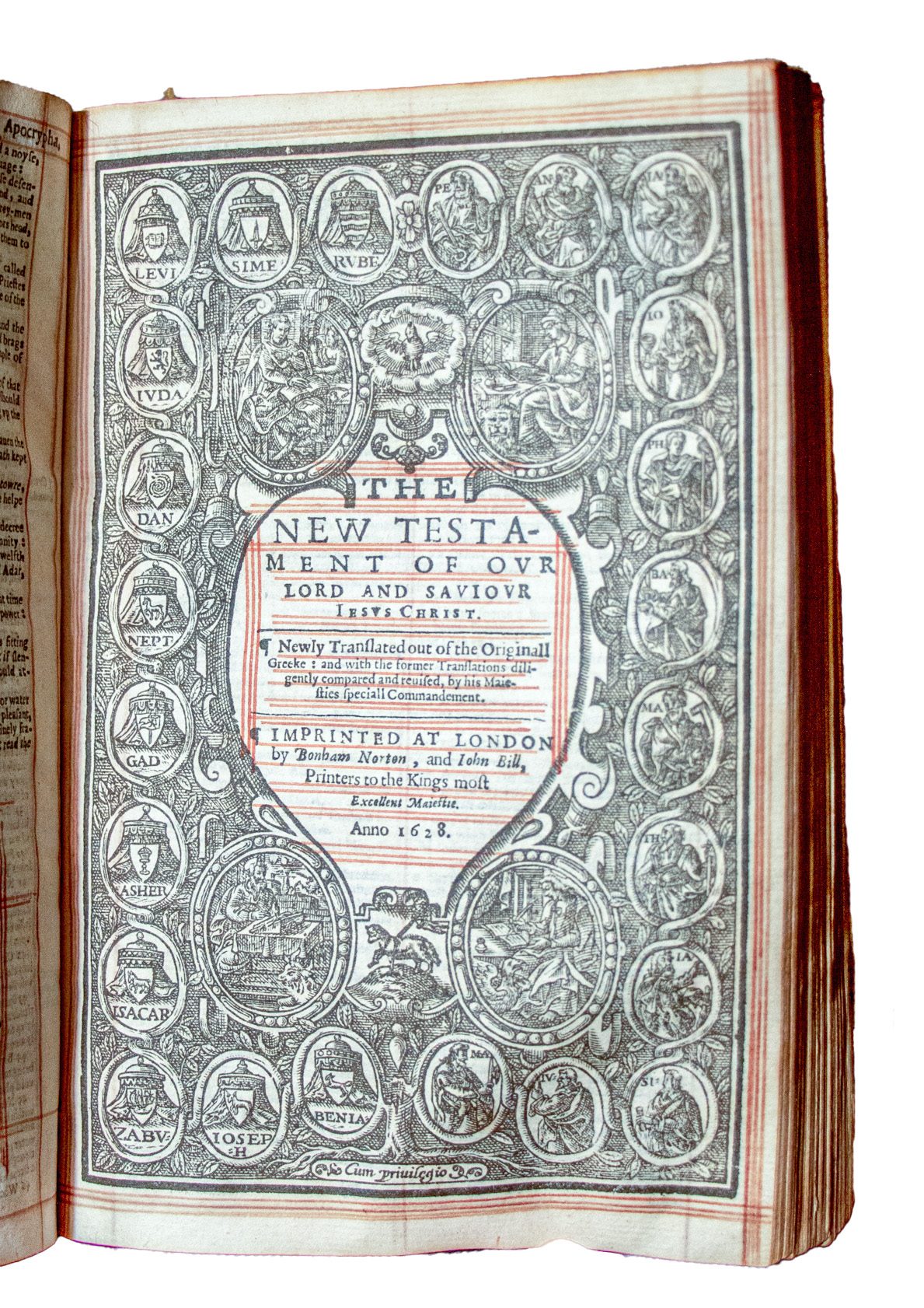 A superb example of early English embroidery on a 1628 Bible with two figures ‘Faith’ and ‘Hope’ possibly from the Court of King Charles 1st