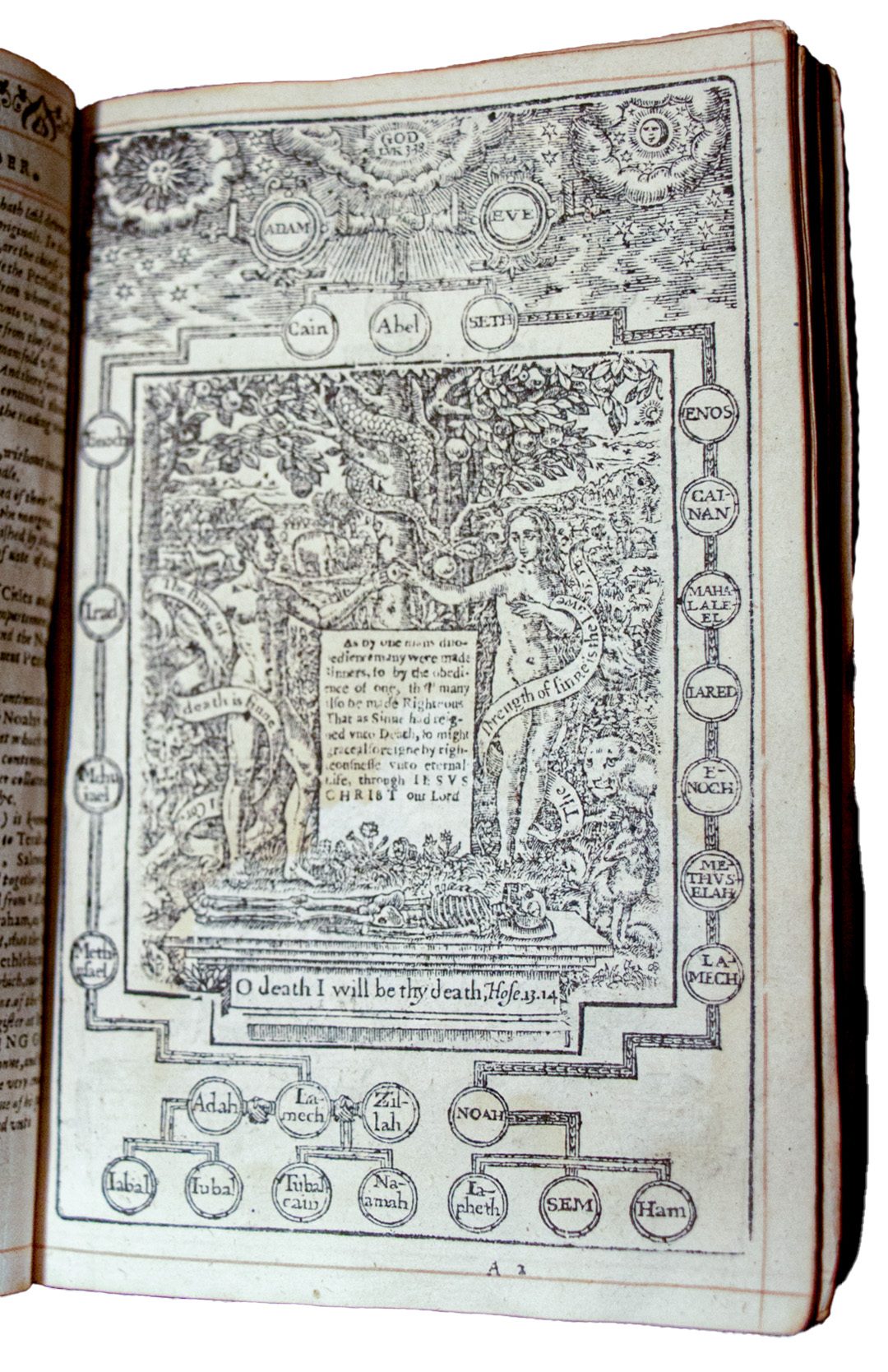 A superb example of early English embroidery on a 1628 Bible with two figures ‘Faith’ and ‘Hope’ possibly from the Court of King Charles 1st