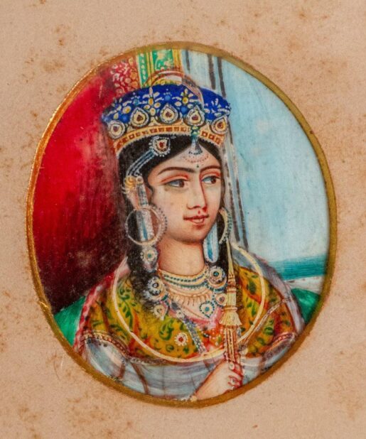 Three fine portrait miniatures of C19th Indian Princesses