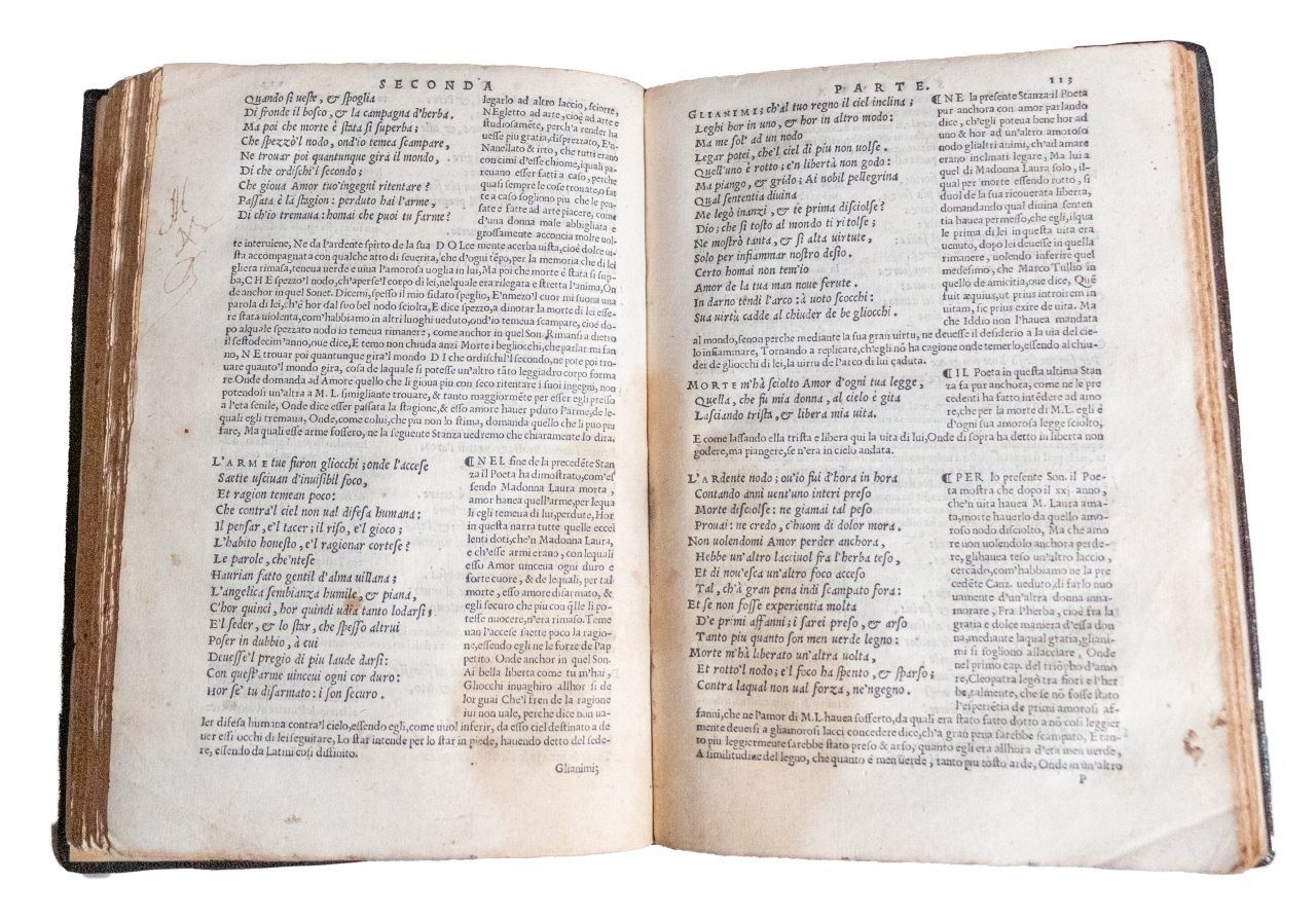 Gorgeous contemporary Venetian black morocco ‘Love’ binding, Petrarca, 1550 Gorgeous contemporary Venetian black morocco ‘Love’ binding, Petrarca, 1550