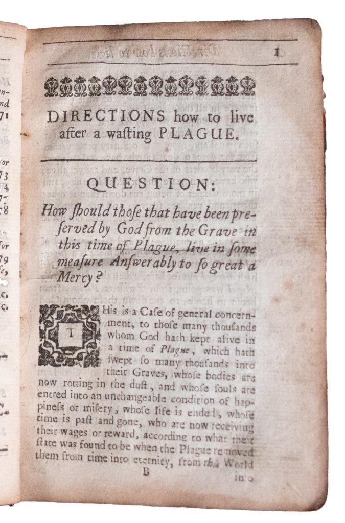 A rare plague-year Puritan tract by the ejected London minister Thomas Doolittle, urging repentance and spiritual renewal after the Great Plague of 1665. A rare plague-year Puritan tract by the ejected London minister Thomas Doolittle, urging repentance and spiritual renewal after the Great Plague of 1665.
