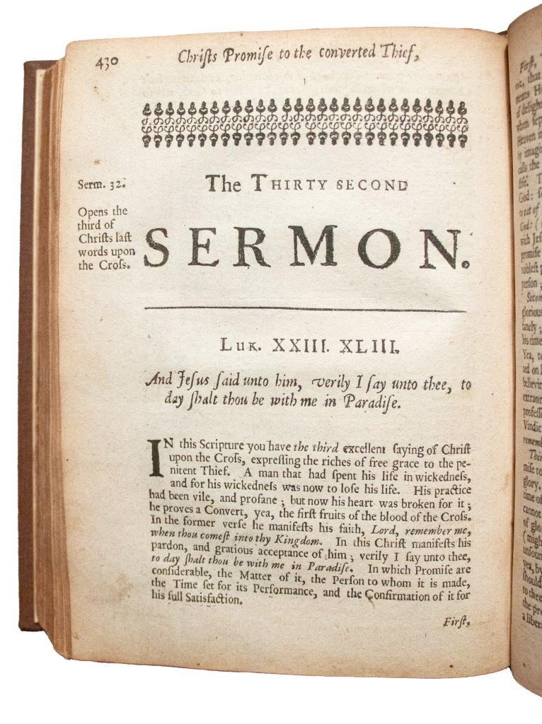 The first edition of John Flavel’s devotional masterpiece on the person and work of Christ, written during his Restoration exile from Dartmouth. 1673