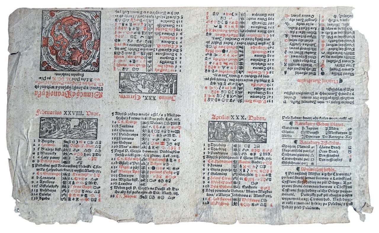 Possibly Unique Survival of a Prague Calendar for 1610 by a Colleague of Tycho Brahe and Johannes Kepler, 1610