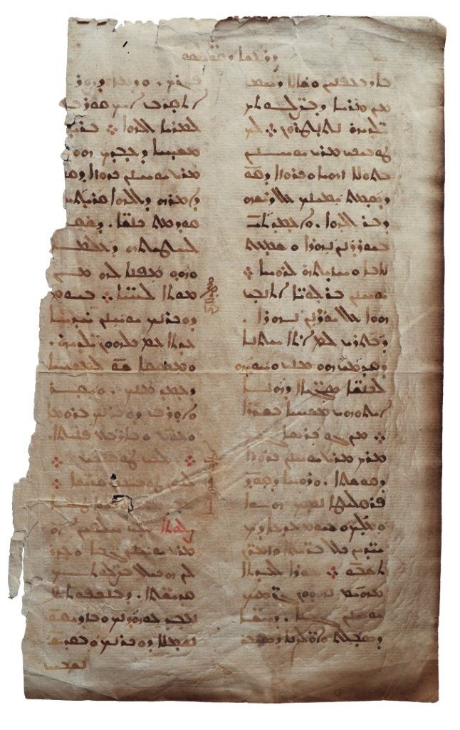 Large Syriac Liturgical manuscript leaf, Mesopotamia / Syria C16th-C17th