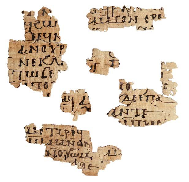 Six fragments from a Coptic papyrus Lectionary in Bohairic dialect Egypt C7th – C8th