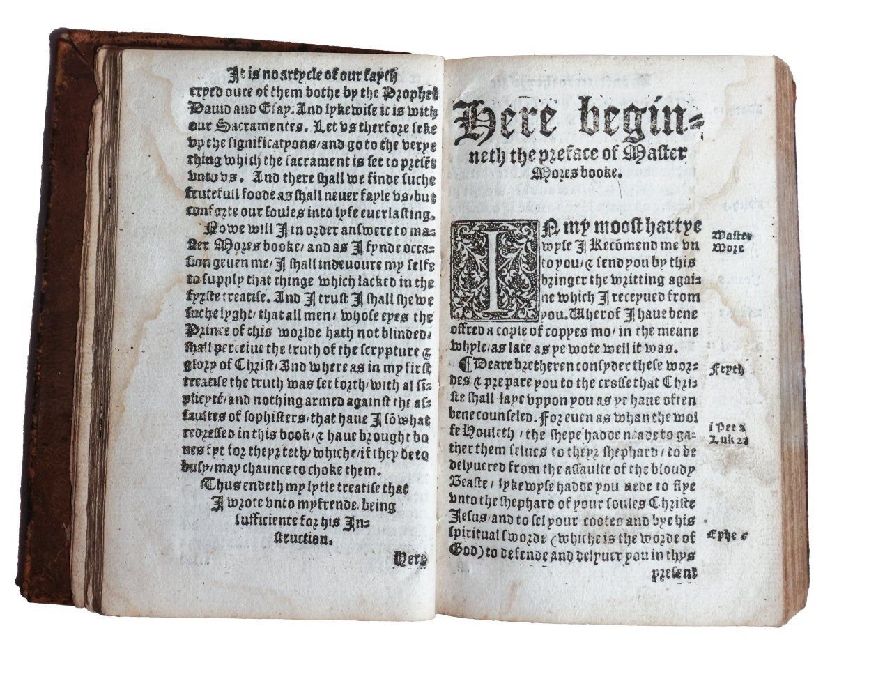 A Boke made by Johan Fryth, prysoner in the Towr of London: answering unto. M. Mores letter. 1548