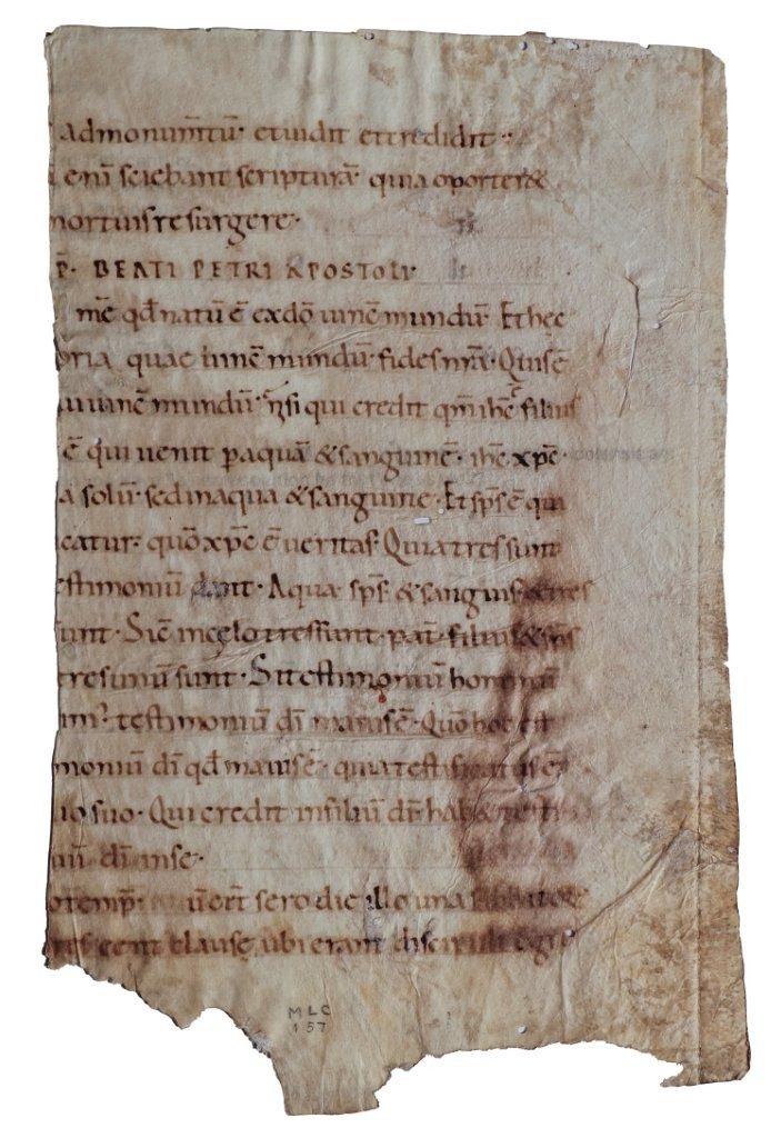 Leaf from a Romanesque Portable Lectionary In Latin, manuscript on vellum [Italy, first half of the 11th century]