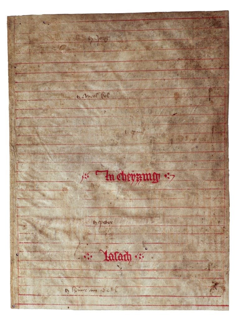 Two Leaves from a Rental Book (Gültbuch) for a Monastery or Collegiate Church, perhaps the Benedictine abbey in Sankt Lambrecht, Austria manuscript on vellum Austria, C14th
