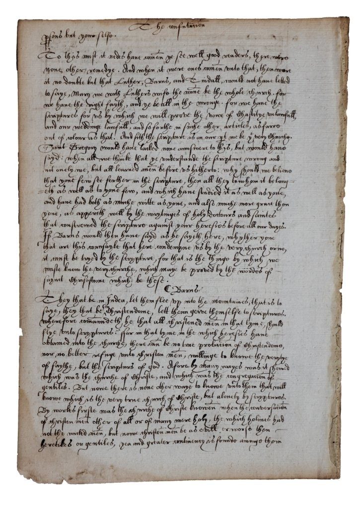 A Rare Manuscript Witness to Thomas More’s Dialogue Concerning Heresies
