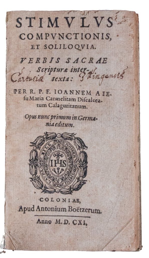 German Romanesque Psalter (first half of the twelfth century), preserved as the original binding of Ioannes a Iesu Maria, Stimulus Compunctionis. Cologne, 1611.