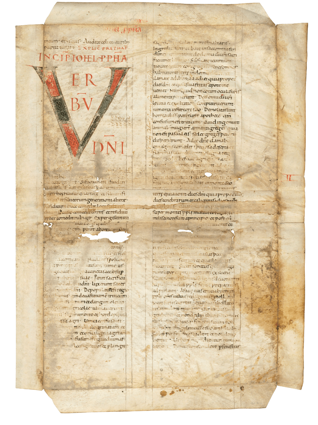 A leaf from an illuminated Giant Atlantic Bible (or ‘Biblia Atlantica’) C11th Italy A leaf from an illuminated Giant Atlantic Bible (or ‘Biblia Atlantica’) C11th Italy