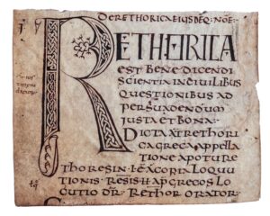 Rhetorica C8th fragment with uncial script Stephen Butler Rare Books & Manuscripts Rhetorica C8th fragment with uncial script Stephen Butler Rare Books & Manuscripts