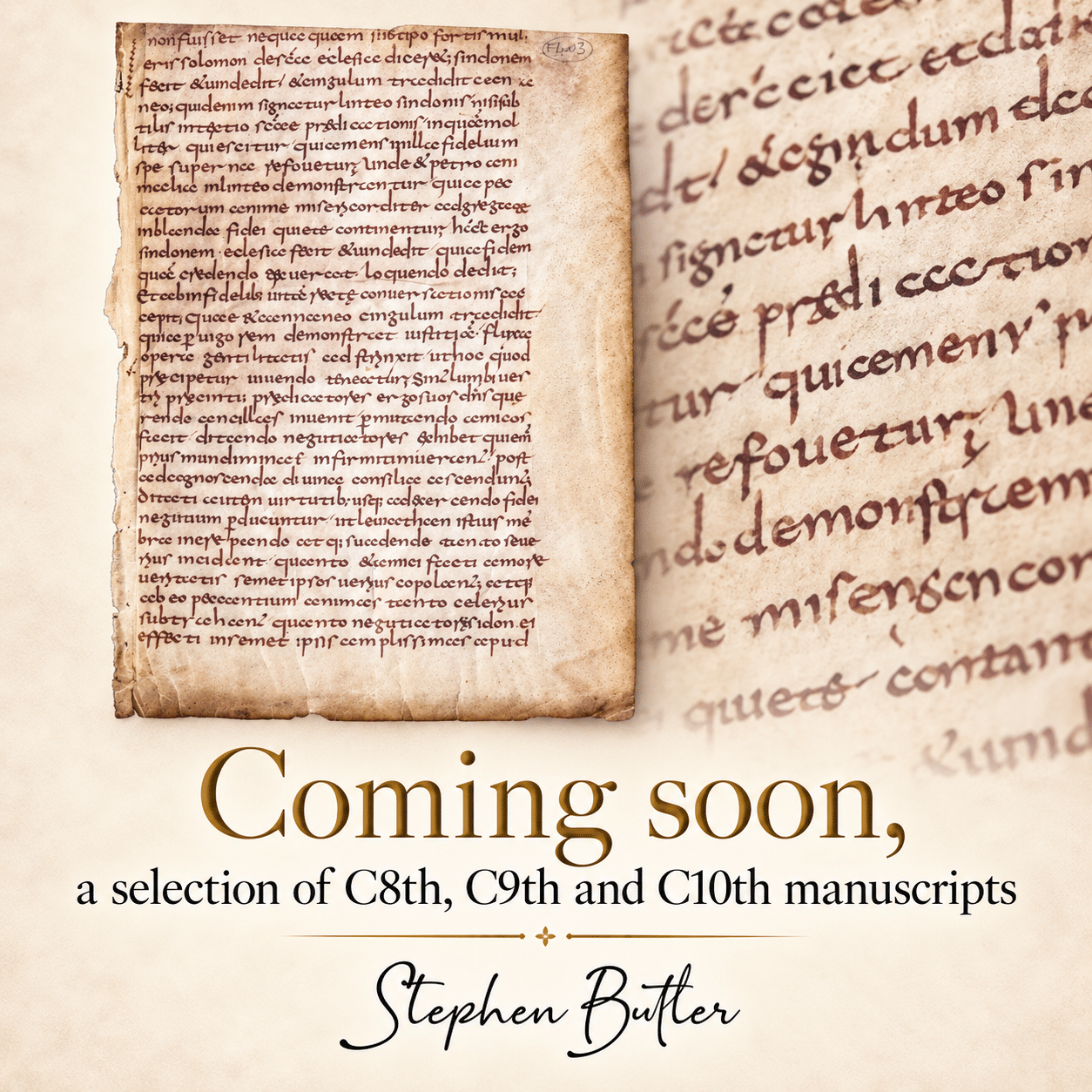Coming soon; a selection of C8th, C9th, and C10th manuscripts