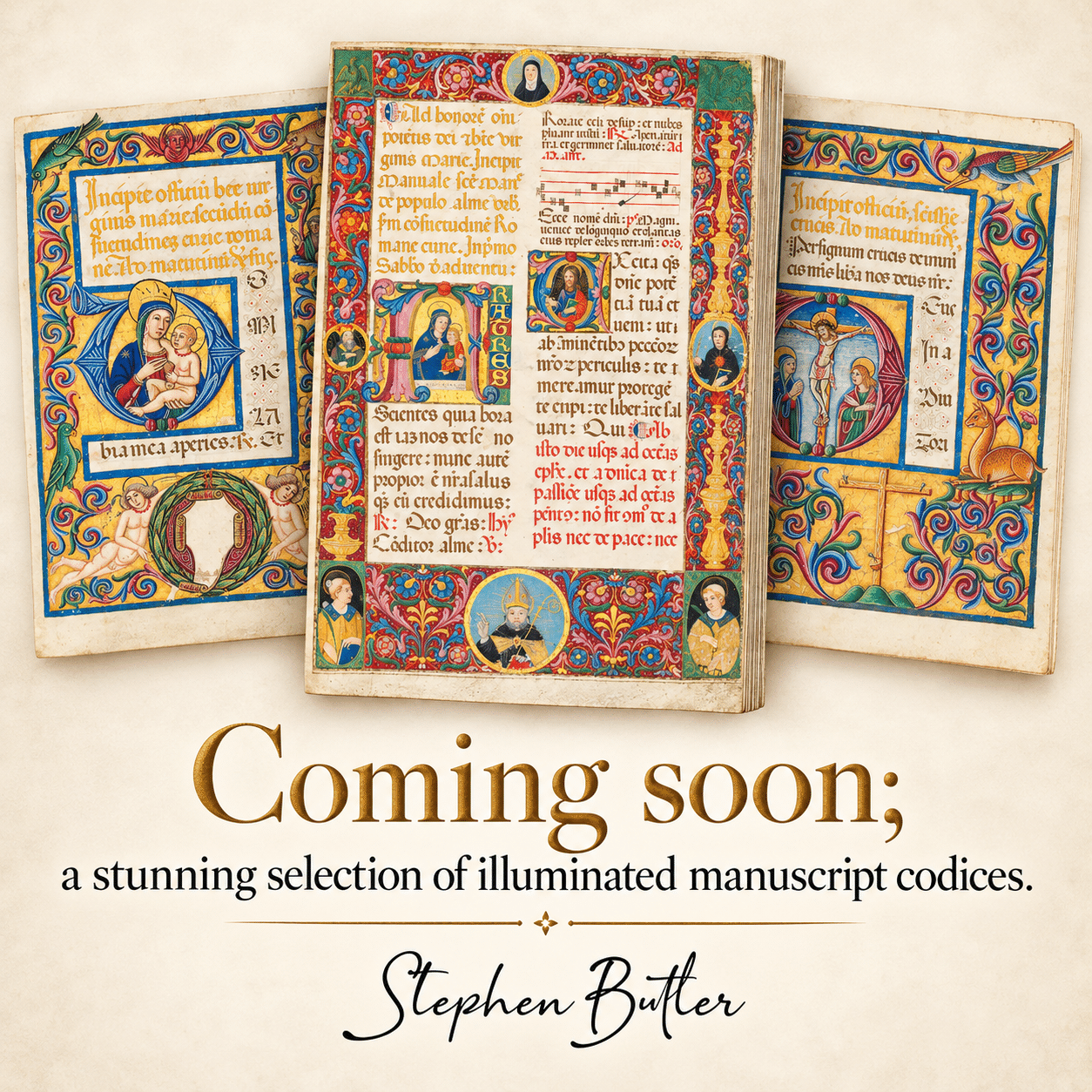 Coming soon; a stunning selection of illuminated codices.
