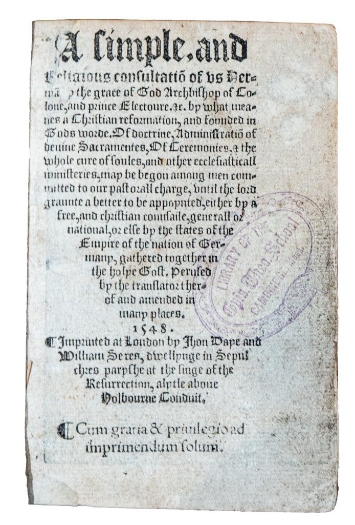 The blueprint for the book of Common Prayer, London 1548 The blueprint for the book of Common Prayer, London 1548